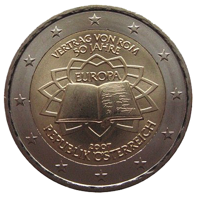 2 euros conmemorativa 50º Aniversario del Tratado de Roma Año 2007